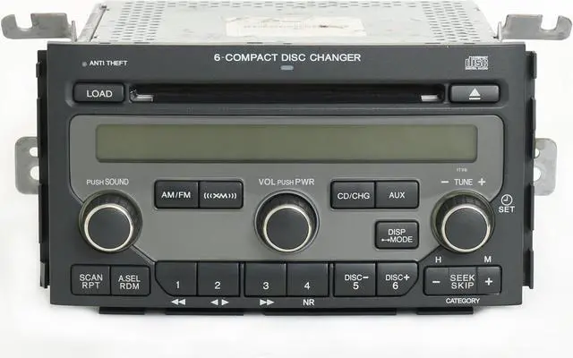 Alt view image 2 of 6 - Honda Pilot 2006-08 Radio AM FM 6 Disc CD Player 39100-S9V-A600 1TV6