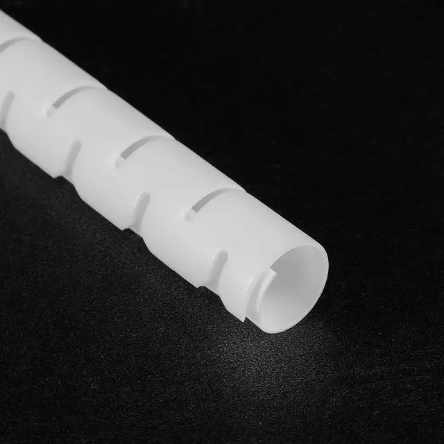 Alt view image 2 of 3 - 10mm Flexible Spiral Tube Cable Wire Wrap Computer Manage Cord White 5Ft w Clip