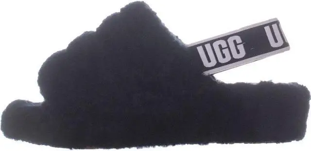 Alt view image 3 of 6 - UGG Australia Fluff Yeah Slide Sandals, Black, 6 US / 37 EU