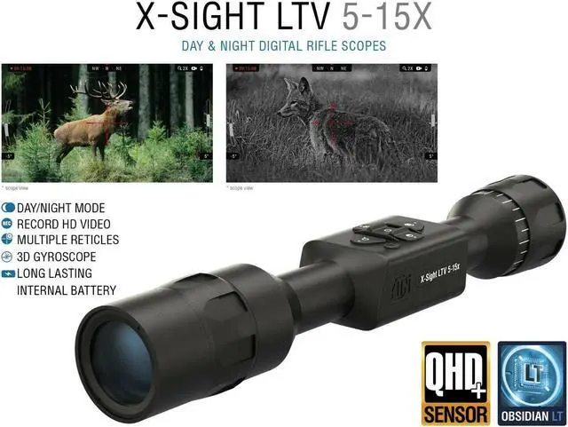 Alt view image 4 of 4 - ATN DGWSXS515LTV ATN X-Sight LTV 5-15x Day Night Hunting Rifle Scope