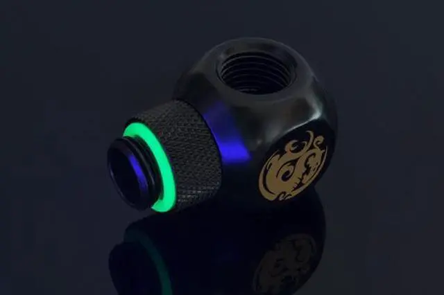 Alt view image 4 of 5 - Bitspower BP-MBTR-C G1/4" Matt Black T-Rotary IG1/4"X2 Extender