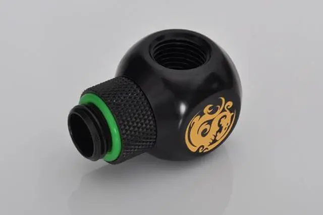 Alt view image 2 of 5 - Bitspower BP-MBTR-C G1/4" Matt Black T-Rotary IG1/4"X2 Extender