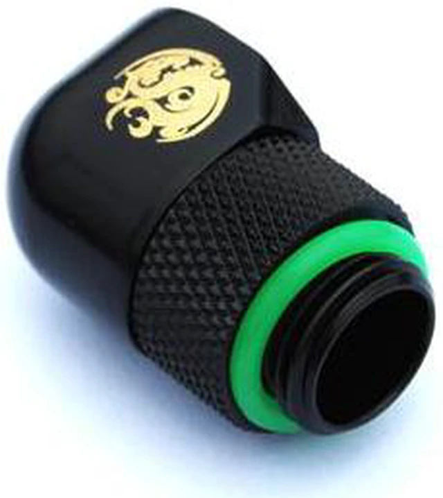 Alt view image 3 of 12 - Bitspower G1/4" Male to Female Extender Fitting, 90? Rotary, Matte Black