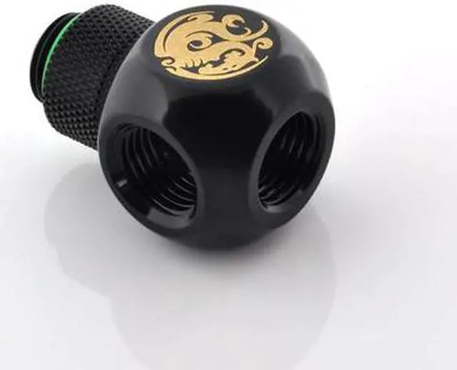 Alt view image 5 of 9 - Bitspower G1/4" Q-Rotary Extender Fitting with Triple G1/4" Female Ports, Rotary, Matte Black