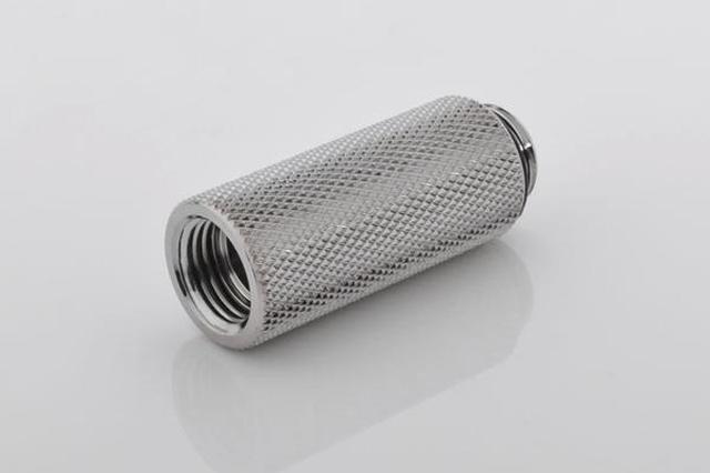 Main image of Bitspower G1/4" Male to Female Extender Fitting, 40mm, Silver Shining