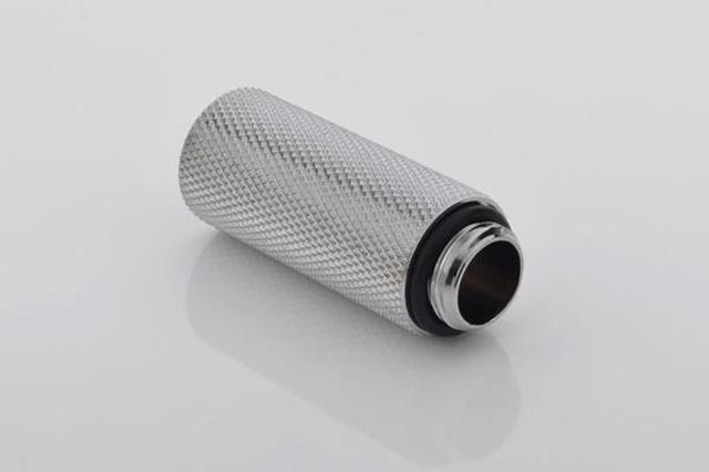 Alt view image 4 of 7 - Bitspower G1/4" Male to Female Extender Fitting, 40mm, Silver Shining