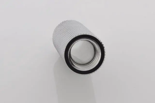 Alt view image 2 of 9 - Bitspower G1/4" Male to Female Extender Fitting, 50mm, Silver Shining