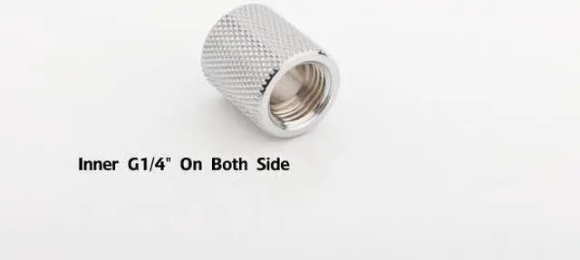 Main image of Bitspower G1/4" Female to Female Extender, 20mm, Silver Shining