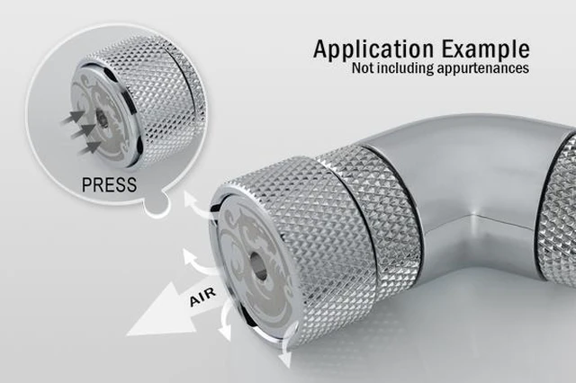 Main image of Bitspower G1/4" Air Exhaust Fitting, Silver Shining