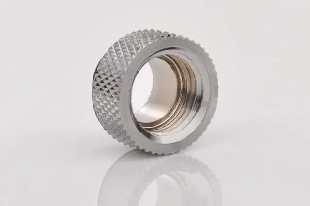 Alt view image 4 of 7 - Bitspower G1/4" Male to Female Extender Fitting, 7.5mm, Silver Shining
