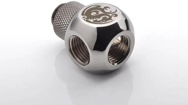 Main image of Bitspower G1/4" Q-Rotary Extender Fitting with Triple G1/4" Female Ports, Rotary, Black Sparkle