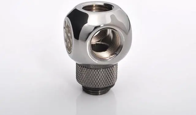 Alt view image 2 of 7 - Bitspower G1/4" Q-Rotary Extender Fitting with Triple G1/4" Female Ports, Rotary, Black Sparkle