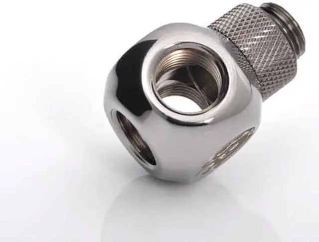Alt view image 4 of 7 - Bitspower G1/4" Q-Rotary Extender Fitting with Triple G1/4" Female Ports, Rotary, Black Sparkle
