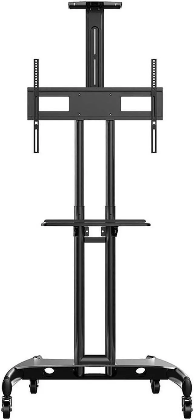 Alt view image 7 of 13 - Rocelco VSTC Standard Rolling, Mobile TV Cart Mount (Black) Mobile Cart