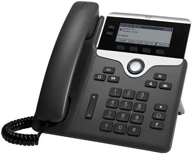 Alt view image 2 of 6 - Cisco 7841 IP Phone, 4 x Total Line - VoIP - 3.5" - 2 x Network (RJ-45) - PoE Ports