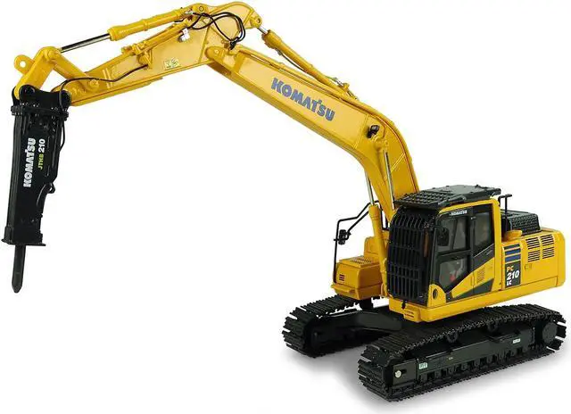 Main image of Komatsu PC210LC-11 Tracked Excavator with Hammer Drill 1/50 Diecast Model by Universal Hobbies