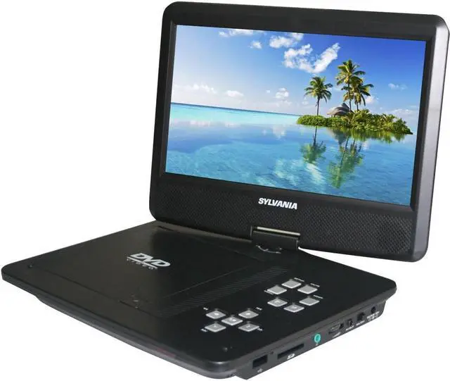 Alt view image 2 of 7 - SYLVANIA SDVD1030 10 Swivel-Screen Portable DVD Player