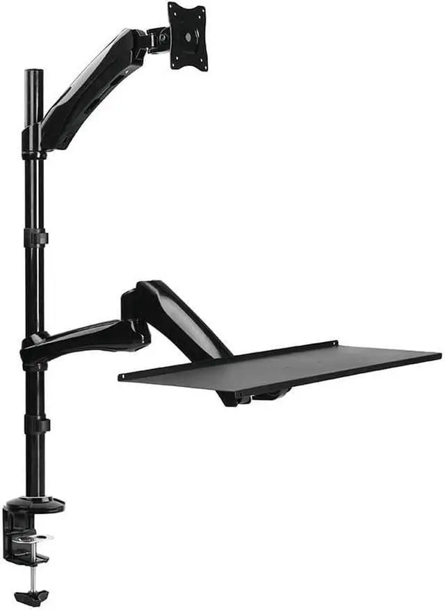 Alt view image 2 of 5 - TygerClaw Single Monitor Sit-Stand Workstation TYDS14011
