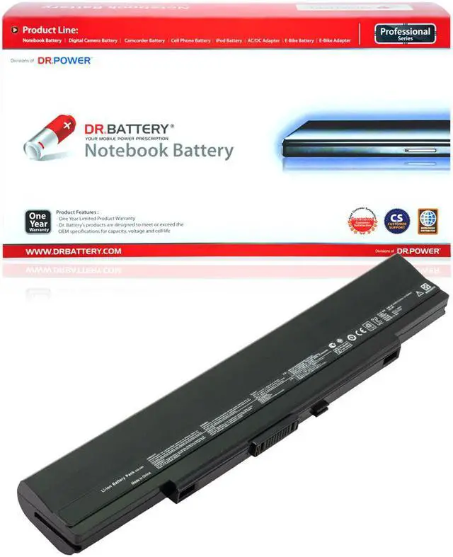 Main image of DR. BATTERY - Replacement for Asus U43SV / U52 / U52F / U52J / U52Jc / U53 / U53F / U53J / U53Jc / U53S / U53SD / U53SV / U33 / U33J / U33Jc / U33JT / U42 / A31-U53 / A32-U53 / A41-U53 / A42-U53