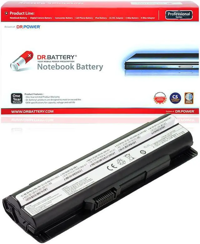 Main image of DR. BATTERY - Replacement for MSI GE60 / GE620 / GE620DX / GP60 / CR650 / CX61 / CX650 / FR400 / E2MS110W2002 / E2MS115K2002 / 40029150 / 40029231 / 40029683 / BTY-S14 / BTY-S15 / E2MS110K2002