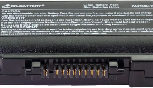 Alt view image 2 of 7 - DR. BATTERY - Replacement for Toshiba Satellite Pro S500 / S500-00L / S500-00M / S500-0EE / S750 / PABAS221 / PABAS222 / PABAS223 / PA3786U-1BRS / PA3787U-1BRS / PA3788U-1BRS