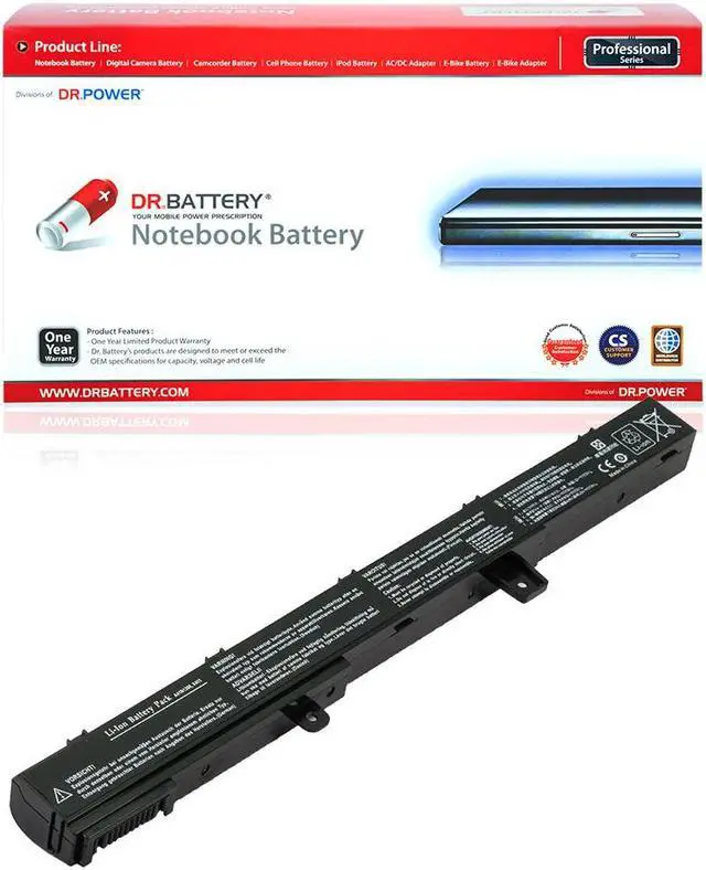 Alt view image 7 of 7 - DR. BATTERY A31N1319 A41N1308 Laptop Battery Compatible with Asus X551 X551CA X551C X451CA X451 X451C X551M X551MA Series A31LJ91 X45Li9C 00B110-00250600 0B110-00250100 CKSE14122 [14.4V / 32Wh]