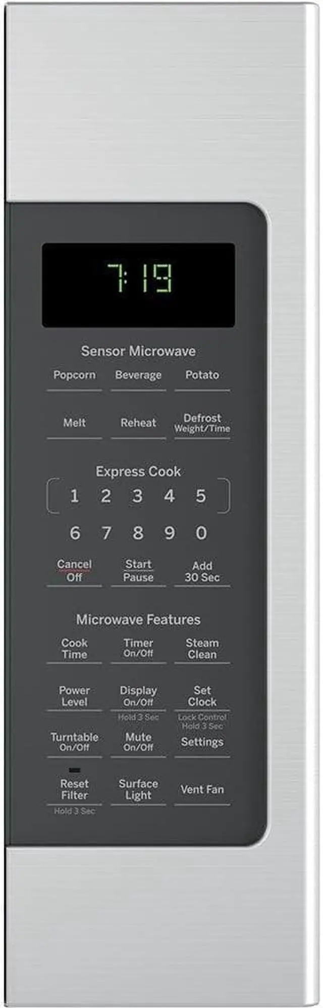 Alt view image 3 of 9 - G.E. JVM7195SKSS 1.9 Cu. Ft. 1000W Stainless Over-the-Range Microwave