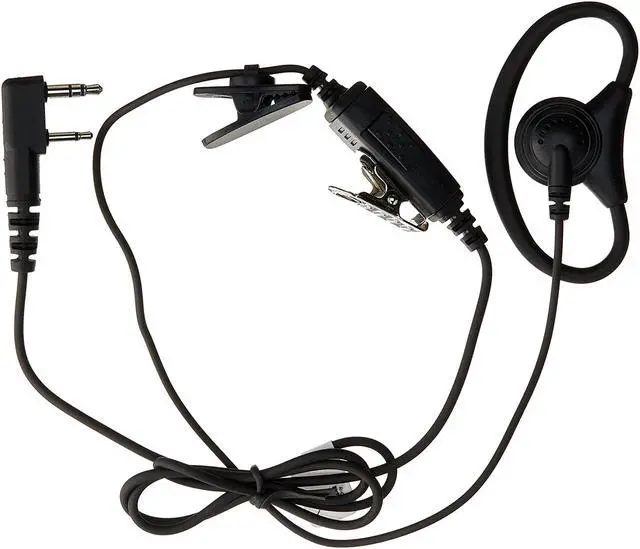 Alt view image 8 of 9 - Clip Microphone Headset With Earphone For Tk Model Radios Kenwood KHS-27