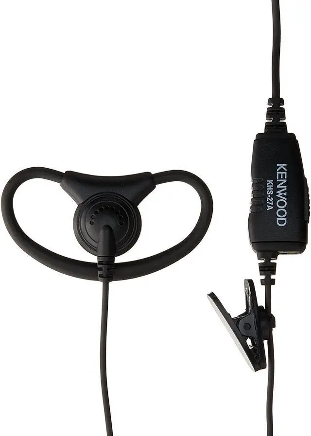 Alt view image 7 of 9 - Clip Microphone Headset With Earphone For Tk Model Radios Kenwood KHS-27