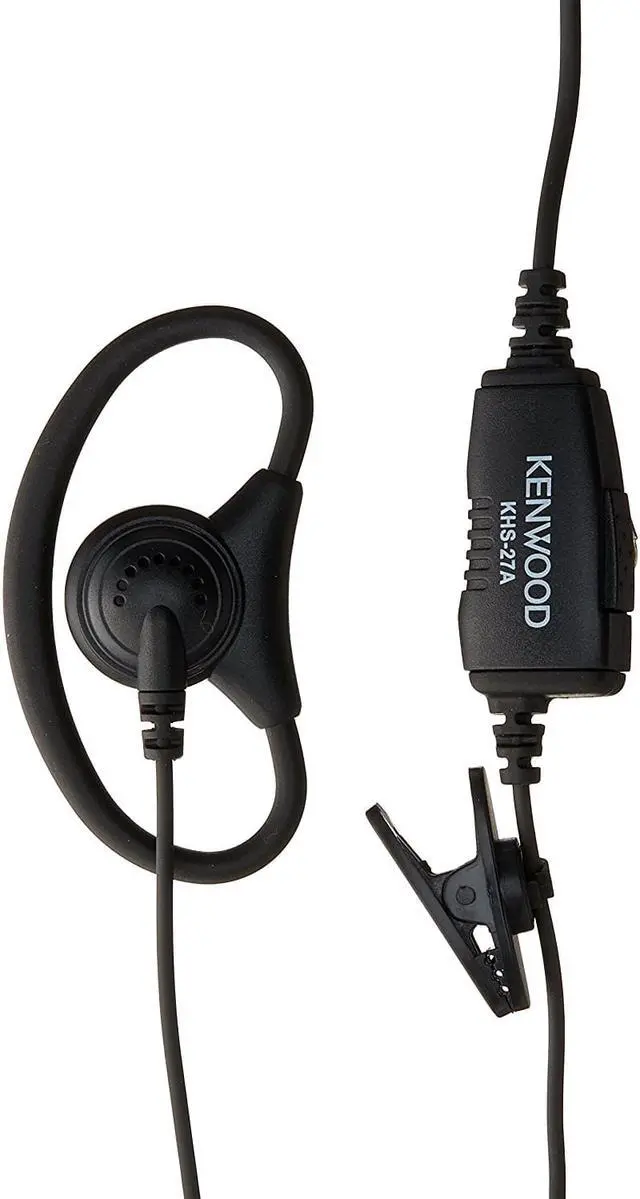 Alt view image 6 of 9 - Clip Microphone Headset With Earphone For Tk Model Radios Kenwood KHS-27