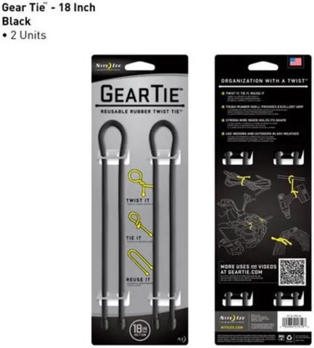 Alt view image 17 of 20 - Nite Ize GT18-2PK-01 Gear Tie 18" Twist Tie