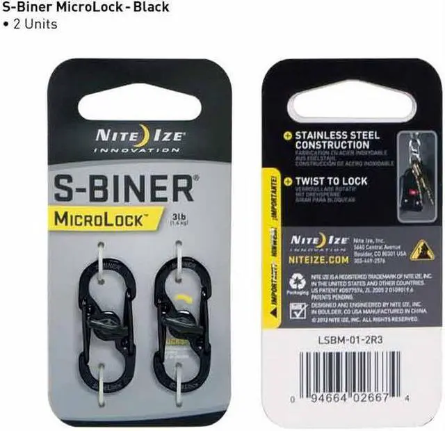 Alt view image 2 of 11 - NITE IZE LSBM-01-2R3 Locking Carabiner,1-2/5 In.,Steel,Black