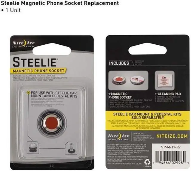 Alt view image 9 of 13 - NITE IZE STSM-11-R7 Steelie Magnet, Universal, Neodymium