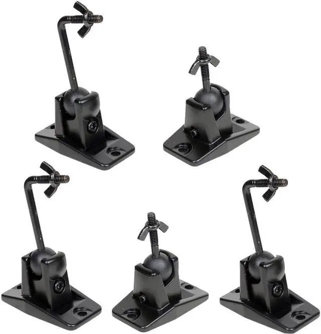 Main image of VideoSecu 5 Black Universal Satellite and Audio Speaker Mount Bracket for Wall or Ceiling MS40B5 WM6