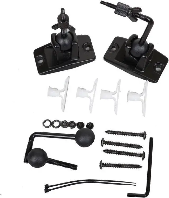 Alt view image 2 of 7 - VideoSecu Universal Wall Ceiling Audio Mount for Home Theater Satellite Speaker - 4 Packs MS40B4 WN3