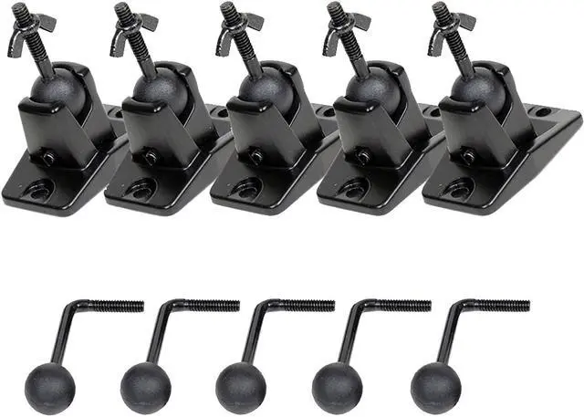 Alt view image 5 of 7 - VideoSecu 5 Black Universal Satellite and Audio Speaker Mount Bracket for Wall or Ceiling MS40B5 WM6