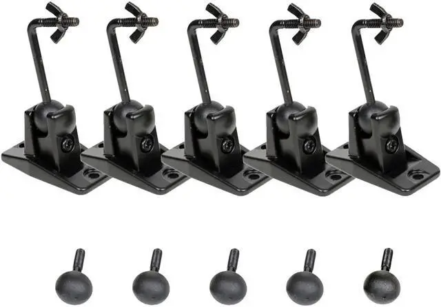 Alt view image 6 of 7 - VideoSecu 5 Black Universal Satellite and Audio Speaker Mount Bracket for Wall or Ceiling MS40B5 WM6