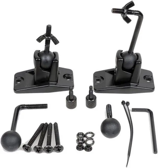 Alt view image 5 of 7 - VideoSecu Universal Wall Ceiling Audio Mount for Home Theater Satellite Speaker - 4 Packs MS40B4 WN3