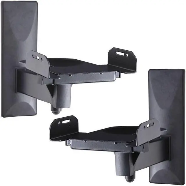 Main image of VideoSecu One Pair of Side Clamping Bookshelf Speaker Mounting Bracket with Swivel and Tilt for Large Surrounding Sound Speakers MS56B 3LH