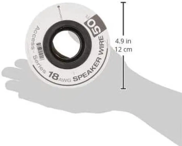 Alt view image 8 of 8 - Monoprice Speaker Wire, CL2 Rated, 2-Conductor, 18AWG, 50ft, White