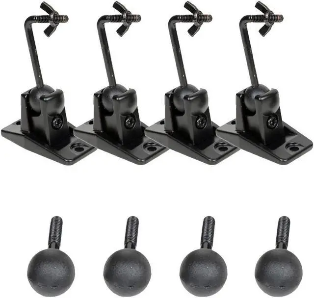 Alt view image 4 of 7 - VideoSecu Universal Wall Ceiling Audio Mount for Home Theater Satellite Speaker - 4 Packs MS40B4 WN3