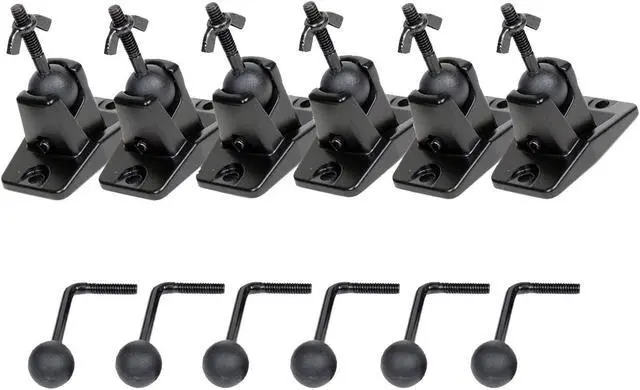 Alt view image 2 of 7 - VideoSecu Universal Satellite and Audio Speaker Mount Bracket for Wall or Ceiling (Drywall/Rocksheet) - 6 Packs MS40B6 WN4
