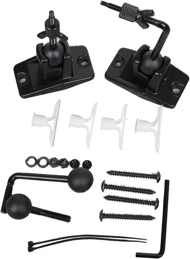 Alt view image 3 of 7 - VideoSecu Universal Satellite and Audio Speaker Mount Bracket for Wall or Ceiling (Drywall/Rocksheet) - 6 Packs MS40B6 WN4