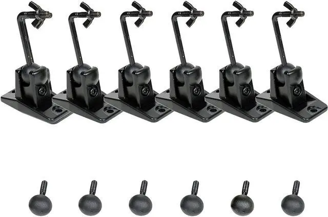 Alt view image 4 of 7 - VideoSecu Universal Satellite and Audio Speaker Mount Bracket for Wall or Ceiling (Drywall/Rocksheet) - 6 Packs MS40B6 WN4