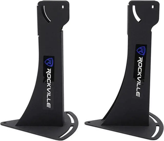 Alt view image 6 of 7 - Rockville RPW20 Pair Adjustable Wall Mount Brackets for PA Speakers, 110 lbs Load, 55 Degree Horizontal & 45 Degree Vertical Angle, 13" Wall Offset, Heavy-Duty Steel for Pro Audio & Home Theater
