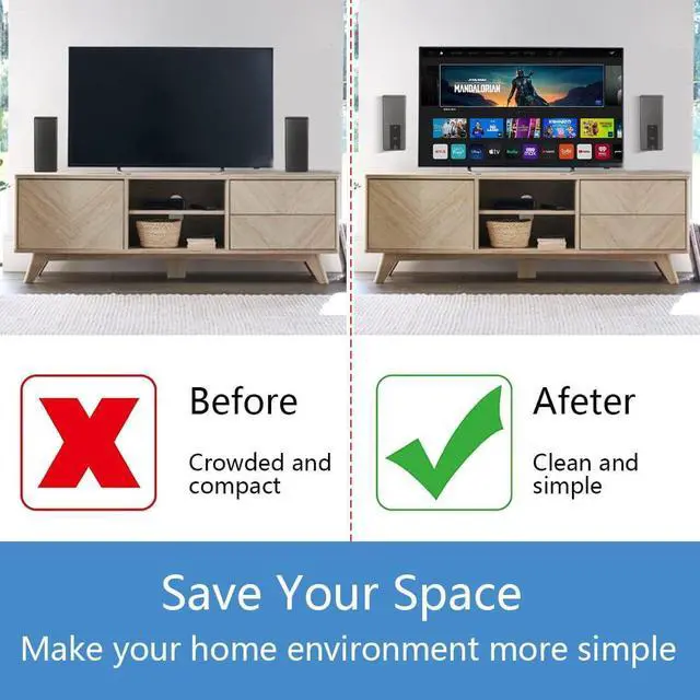 Alt view image 4 of 5 - Tendodo 1 Pair of Black Wall Mount Brackets Replacement for Bose 752341-0010 OmniJewel Wall Bracket Compatible with Bose Lifestyle 650 Home Entertainment System and Bose Surround Speakers 700