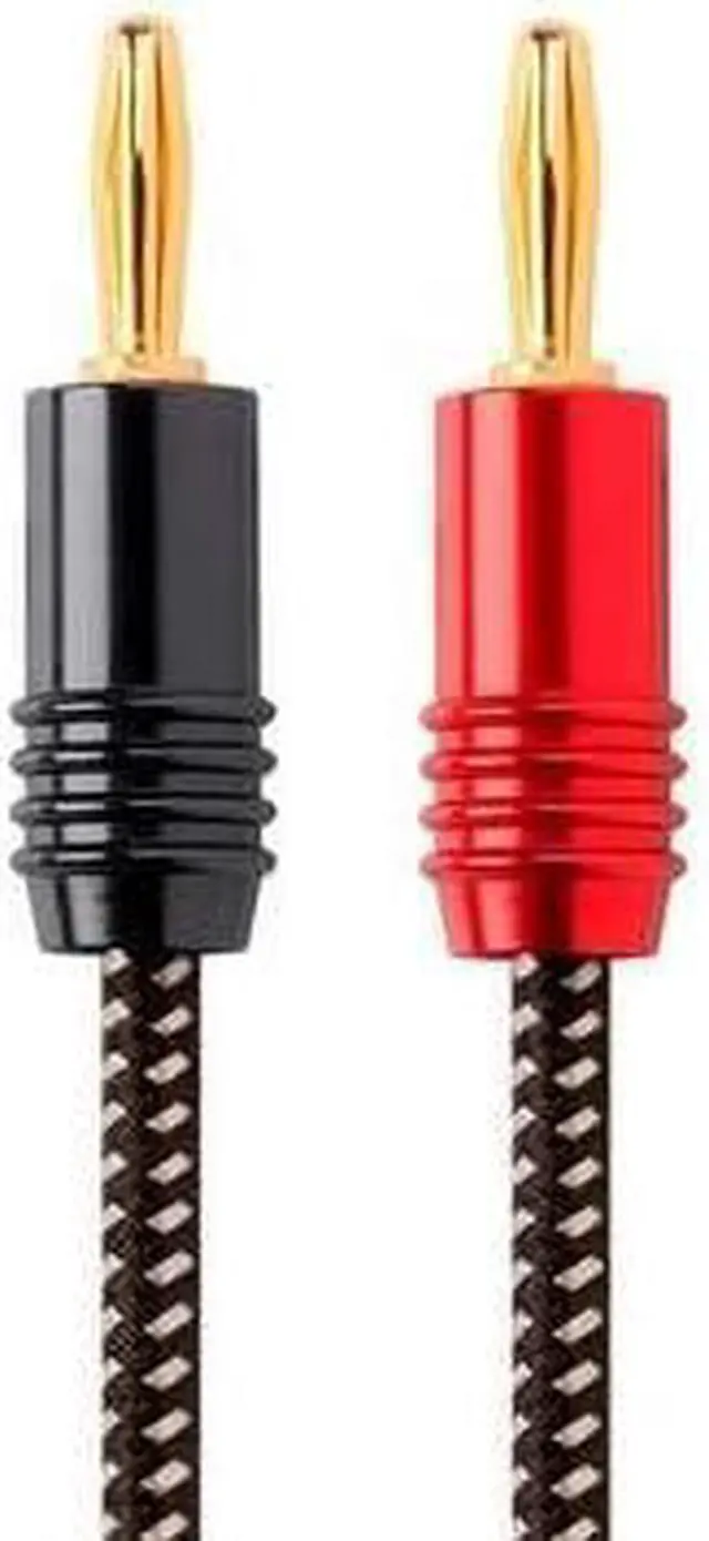 Alt view image 4 of 4 - Monoprice Premium Braided Speaker Wire 14AWG - With Gold Plated Banana Plug Connectors - Affinity Series, 2 Pack, 6 Feet