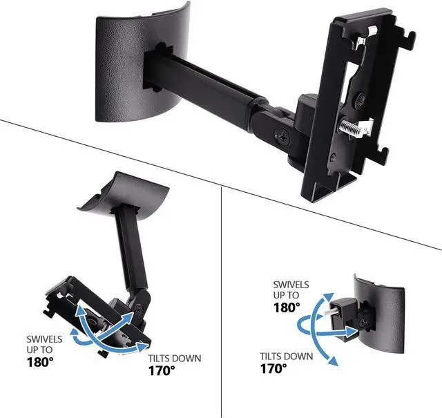 Alt view image 4 of 7 - Tendodo UB-20 Series II Wall Mount Ceiling Bracket Stand for All Bose CineMate, Lifestyle, SoundTouch, Acoustimass, Cube Speakers Wall Bracket,Wall Mount Bracket for Bose Surround Speakers