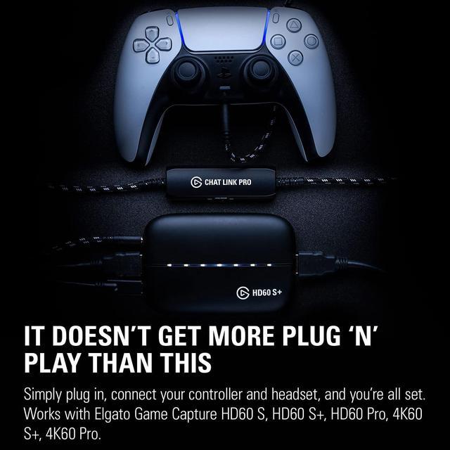Alt view image 3 of 7 - Elgato Chat Link Pro - Audio Adapter, for PS5, PS4, Nintendo Switch, Capture Voice Chat, Gameplay Sound, Extra Long Cable, Black
