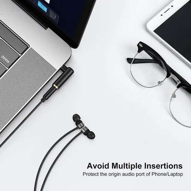 Alt view image 5 of 7 - Angle 3.5mm Audio Adapter,CableCreation 1/8 TRRS Stereo Headphone Connector Male to Female Compatible with Headset, Tablets, MP3 Players,Game Controller,Speakers,Black